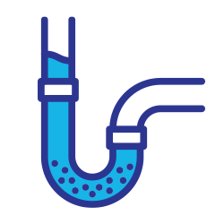 icon of a clogged drain